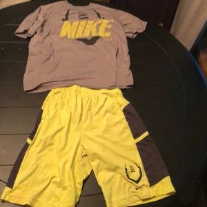 Yellow Nike football outfit